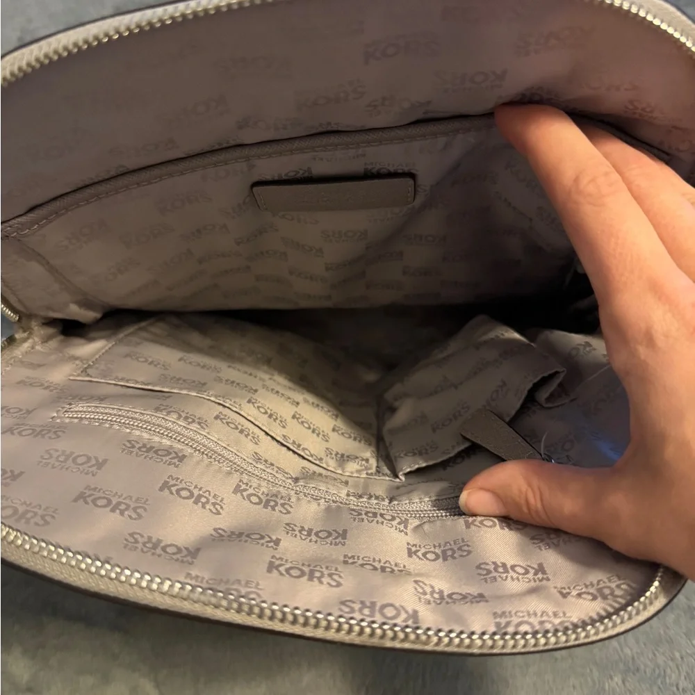 Michael Kors Emmy Gray Saffiano Leather Backpack